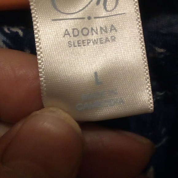 NWOT - Soft Blue Adonna Sleepwear Capris Lounge Shirt & Pants Set - Size L - Picture 9 of 11